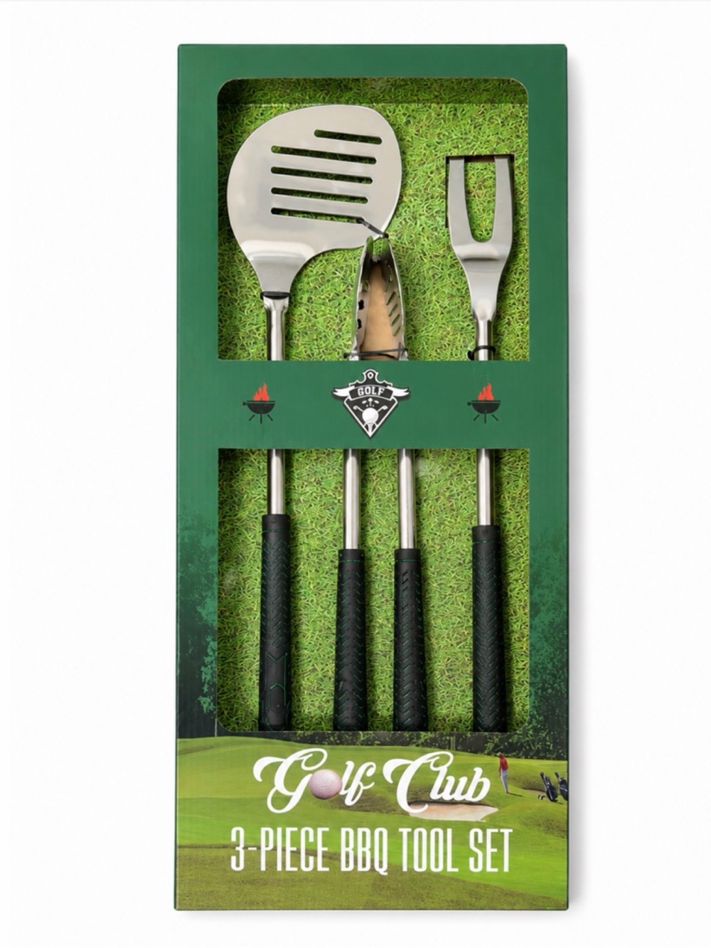 NIB 3-Piece Golf Club Style BBQ Tool Set